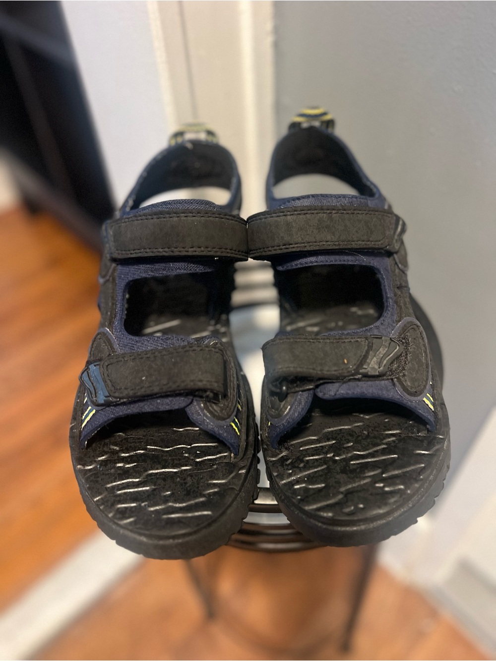 Men's Navy and Black Adjustable Strap Sandals size 10